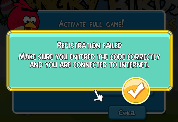 angry birds space activation code generator