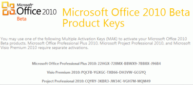 Microsoft project 2010 activation key generator